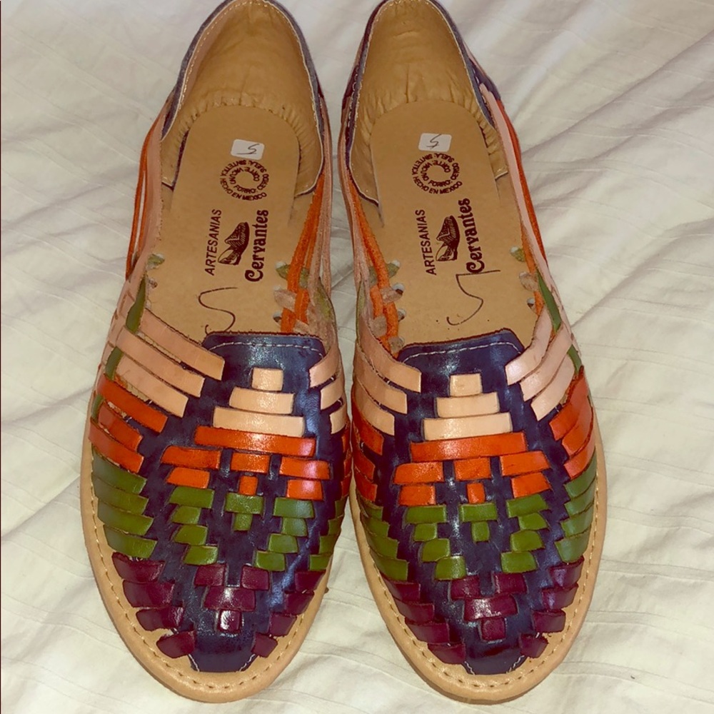 Multi colored mexican huarache sandal